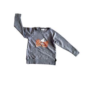 Bums & Roses Bamboo Halloween Boo Yeah Skateboard Ghost Grey Sweatshirt 2T Tunic